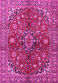 Medallion Pink Traditional Rug, tr4352pnk