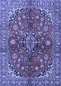 Medallion Blue Traditional Rug, tr4352blu