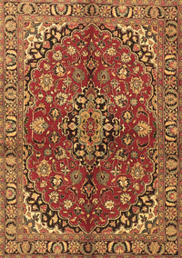 Medallion Brown Traditional Rug, tr4352brn