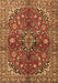 Medallion Brown Traditional Rug, tr4352brn