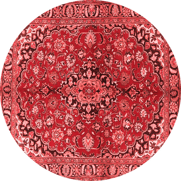Medallion Red Traditional Rug, tr4352red