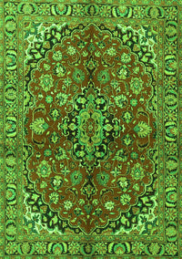 Medallion Green Traditional Rug, tr4352grn