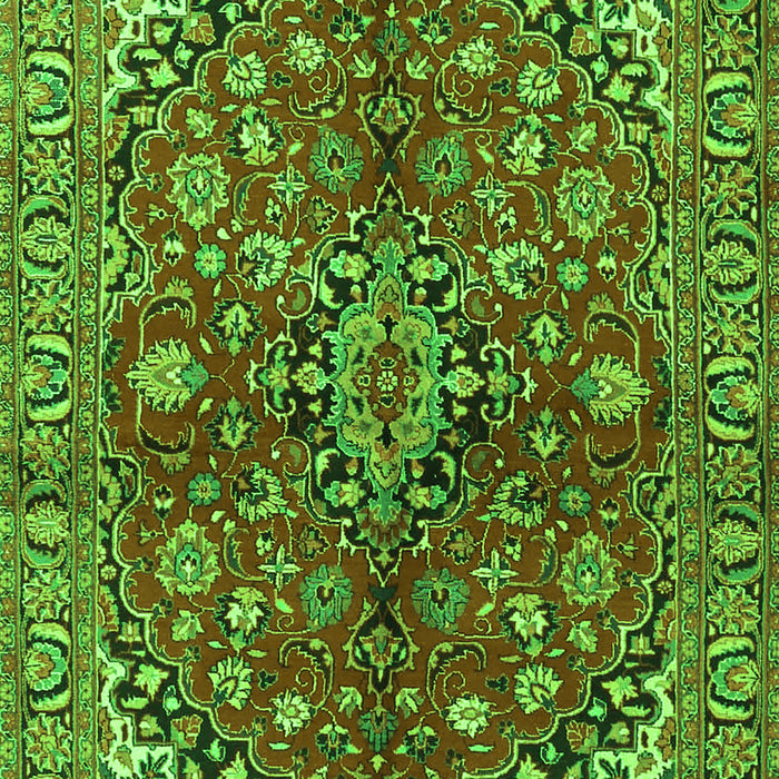 Medallion Green Traditional Rug, tr4352grn