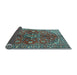 Sideview of Medallion Light Blue Traditional Rug, tr4352lblu