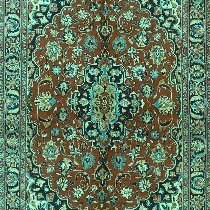 Medallion Turquoise Traditional Rug, tr4352turq