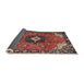 Sideview of Traditional Saffron Red Medallion Rug, tr4353