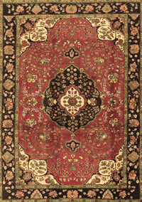 Medallion Brown Traditional Rug, tr4353brn