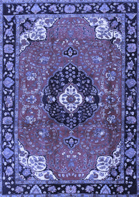 Medallion Blue Traditional Rug, tr4353blu