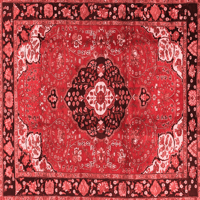Machine Washable Medallion Red Traditional Rug, wshtr4353red
