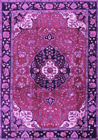 Medallion Purple Traditional Rug, tr4353pur