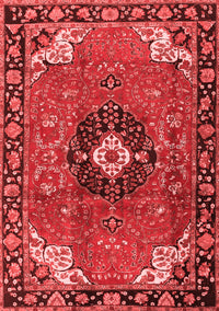 Medallion Red Traditional Rug, tr4353red