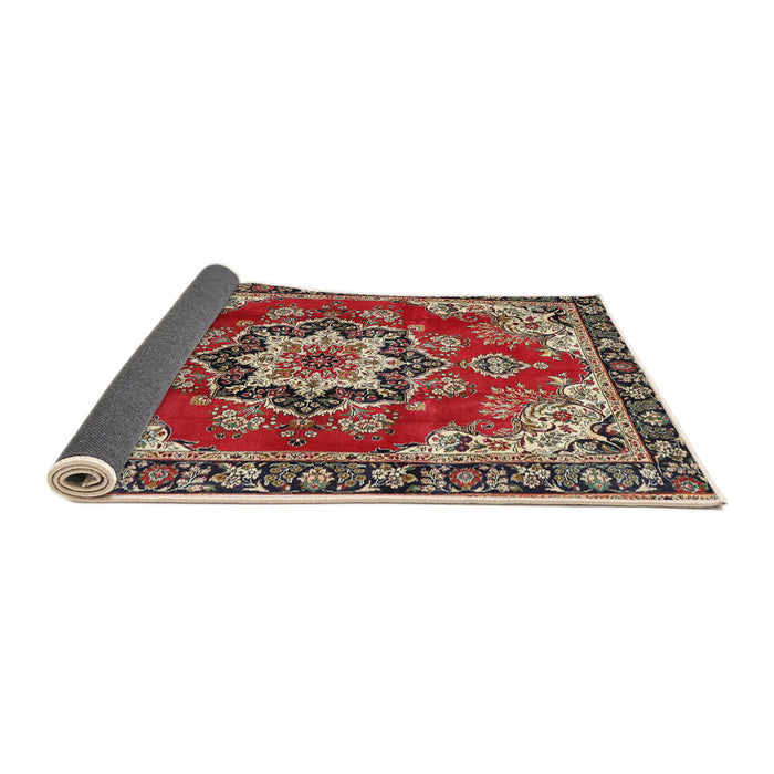 Sideview of Traditional Saffron Red Medallion Rug, tr4354