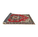 Sideview of Traditional Saffron Red Medallion Rug, tr4354