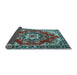 Sideview of Medallion Light Blue Traditional Rug, tr4354lblu