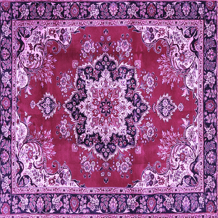 Square Medallion Purple Traditional Rug, tr4354pur