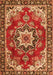 Medallion Orange Traditional Rug, tr4354org