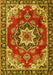 Medallion Yellow Traditional Rug, tr4354yw