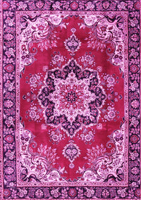 Medallion Pink Traditional Rug, tr4354pnk