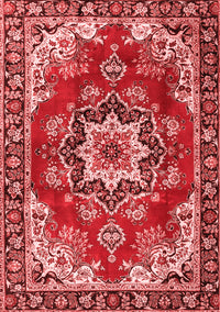 Medallion Red Traditional Rug, tr4354red