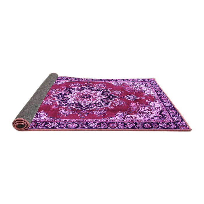 Sideview of Medallion Purple Traditional Rug, tr4354pur