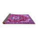 Sideview of Medallion Purple Traditional Rug, tr4354pur