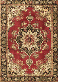 Medallion Brown Traditional Rug, tr4354brn