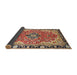 Sideview of Traditional Saffron Red Medallion Rug, tr4355