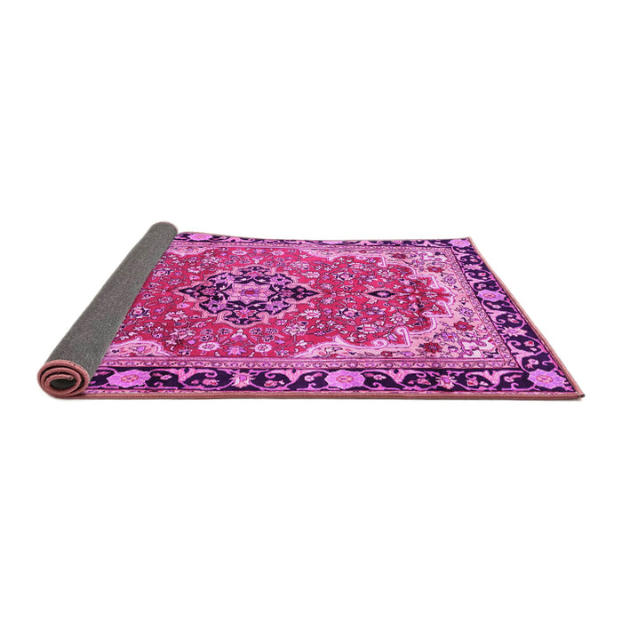 Sideview of Medallion Pink Traditional Rug, tr4355pnk