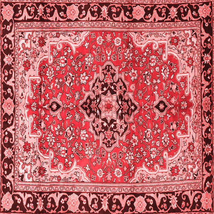 Machine Washable Medallion Red Traditional Rug, wshtr4355red
