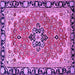 Square Medallion Purple Traditional Rug, tr4355pur