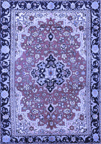 Medallion Blue Traditional Rug, tr4355blu