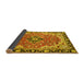 Sideview of Medallion Yellow Traditional Rug, tr4355yw