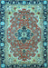 Medallion Light Blue Traditional Rug, tr4355lblu