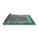 Sideview of Medallion Light Blue Traditional Rug, tr4355lblu