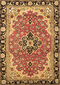 Medallion Brown Traditional Rug, tr4355brn