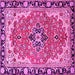 Square Medallion Pink Traditional Rug, tr4355pnk