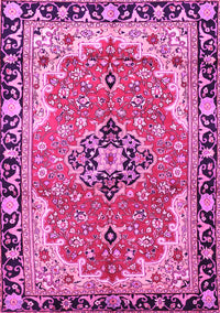 Medallion Pink Traditional Rug, tr4355pnk