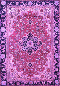 Medallion Purple Traditional Rug, tr4355pur