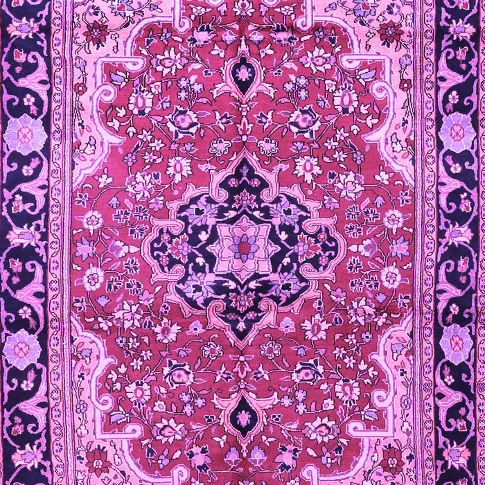 Machine Washable Medallion Purple Traditional Area Rugs, wshtr4355pur