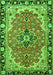 Medallion Green Traditional Rug, tr4355grn