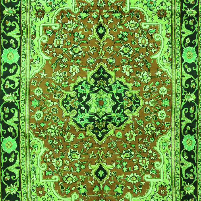 Medallion Green Traditional Rug, tr4355grn