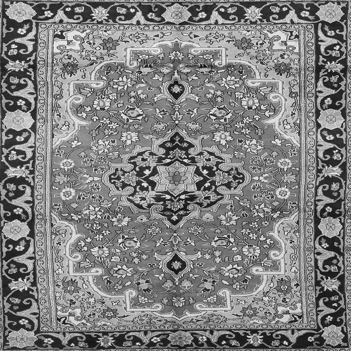 Serging Thickness of Medallion Gray Traditional Rug, tr4355gry