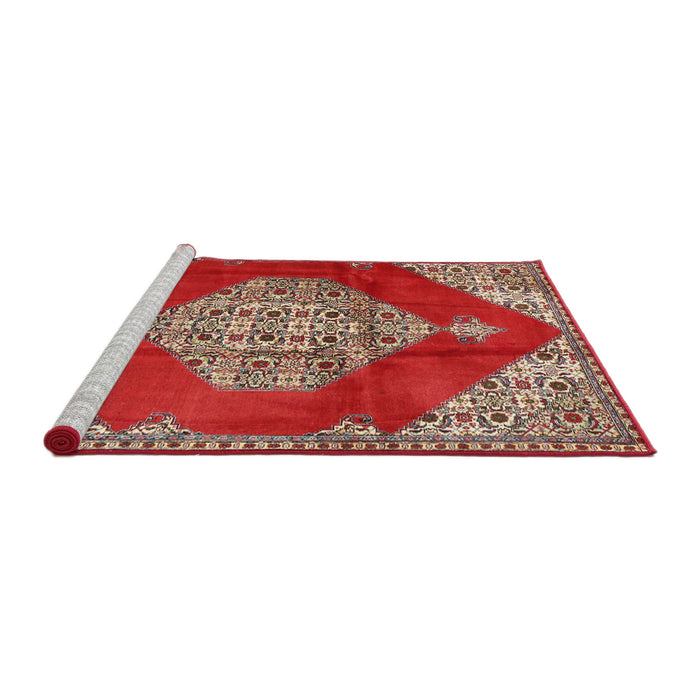 Sideview of Machine Washable Traditional Red Rug, wshtr4356