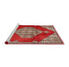 Sideview of Machine Washable Traditional Red Rug, wshtr4356