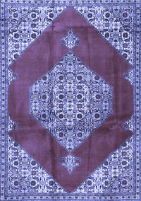 Medallion Blue Traditional Rug, tr4356blu