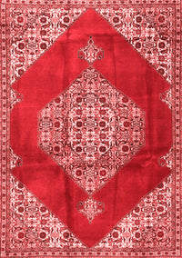 Medallion Red Traditional Rug, tr4356red