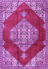 Medallion Purple Traditional Rug, tr4356pur