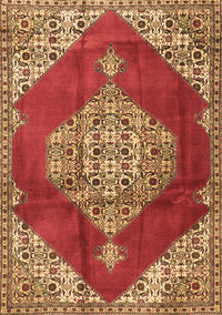 Medallion Brown Traditional Rug, tr4356brn