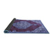 Sideview of Medallion Blue Traditional Rug, tr4356blu