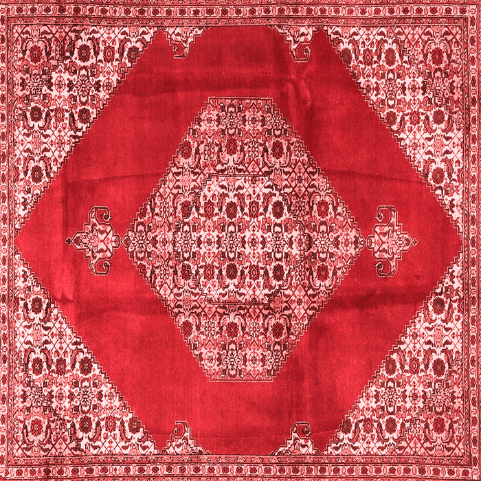 Machine Washable Medallion Red Traditional Rug, wshtr4356red